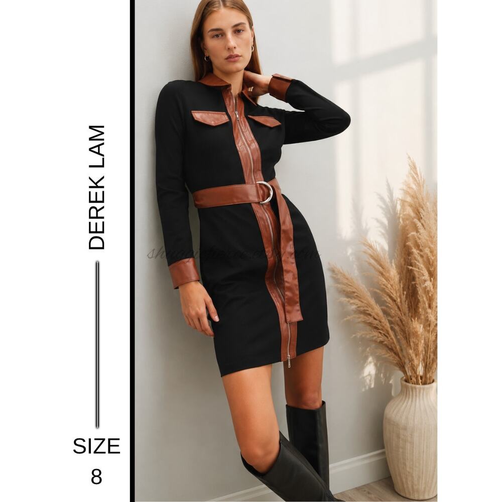 MSRP: $595 | ✨ Derek Lam 10 Crosby Belted Zip-Front Dress Size 44 (US 8) ✨